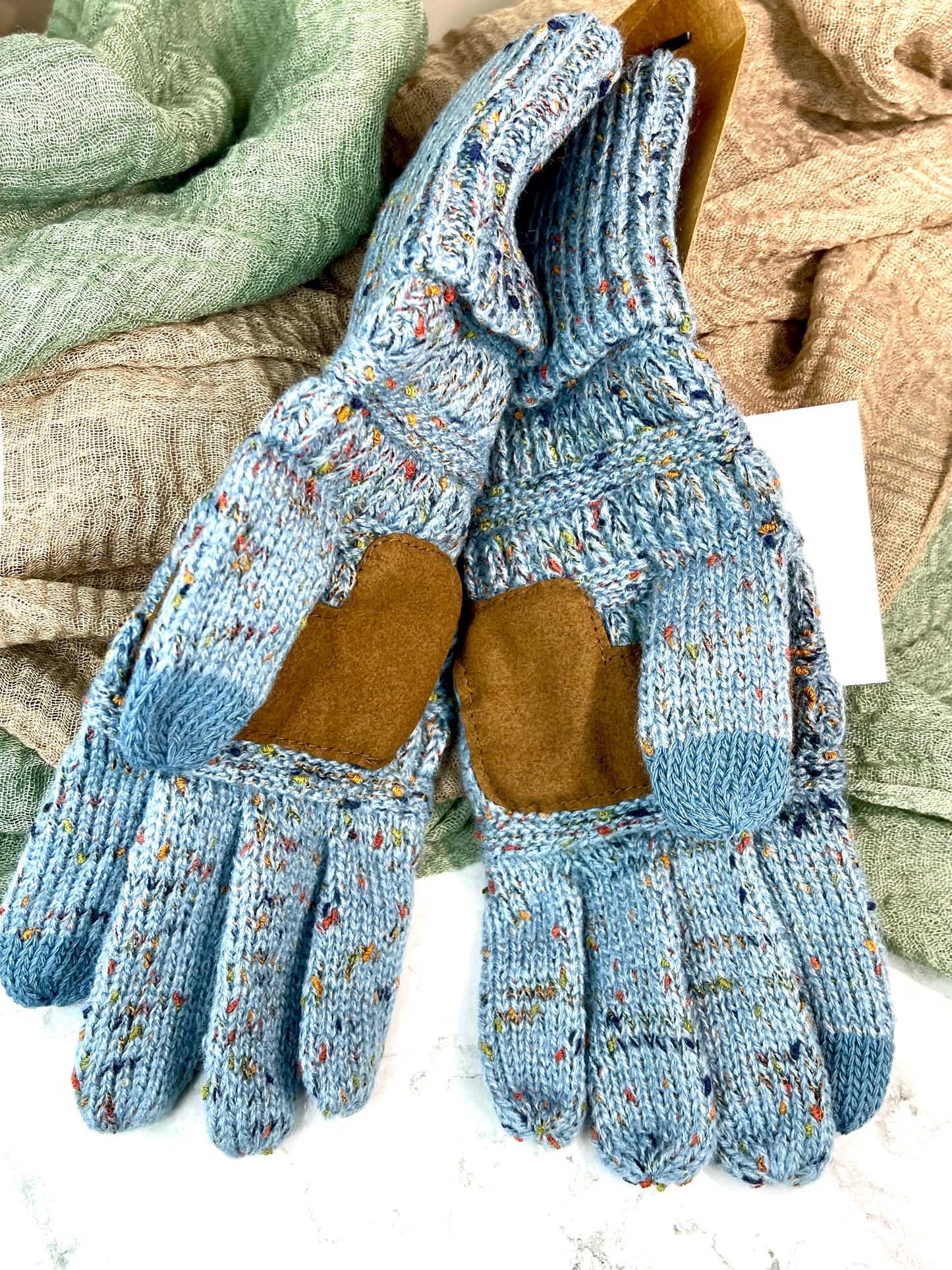 C.C Confetti Gloves- Denim
