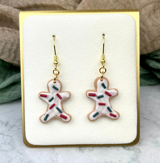 Iced Gingerbread Cookie Earrings