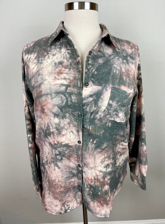 Plus Olive Dye Shacket