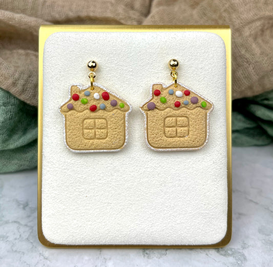 Gingerbread House Earrings