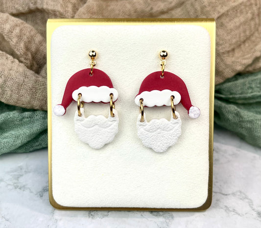 Red Santa Earrings