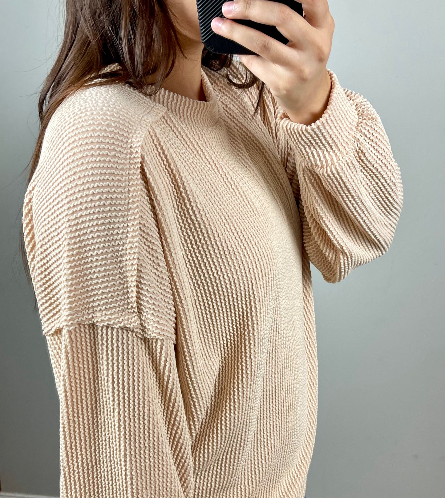 Nude Ribbed Top
