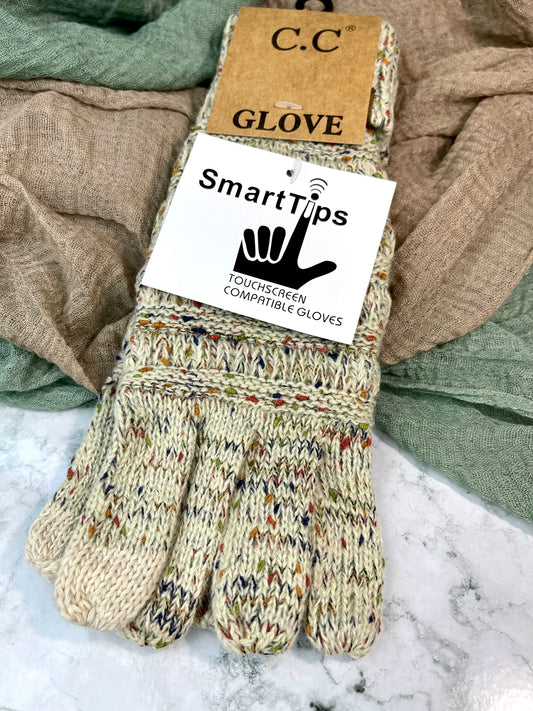 C.C Confetti Gloves- Oatmeal