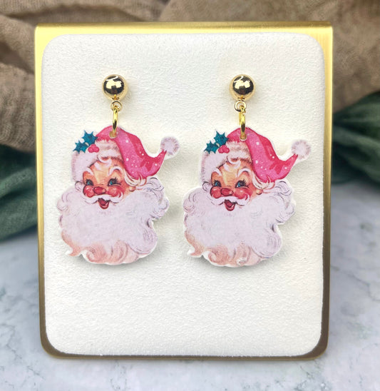 Vintage Santa Earrings